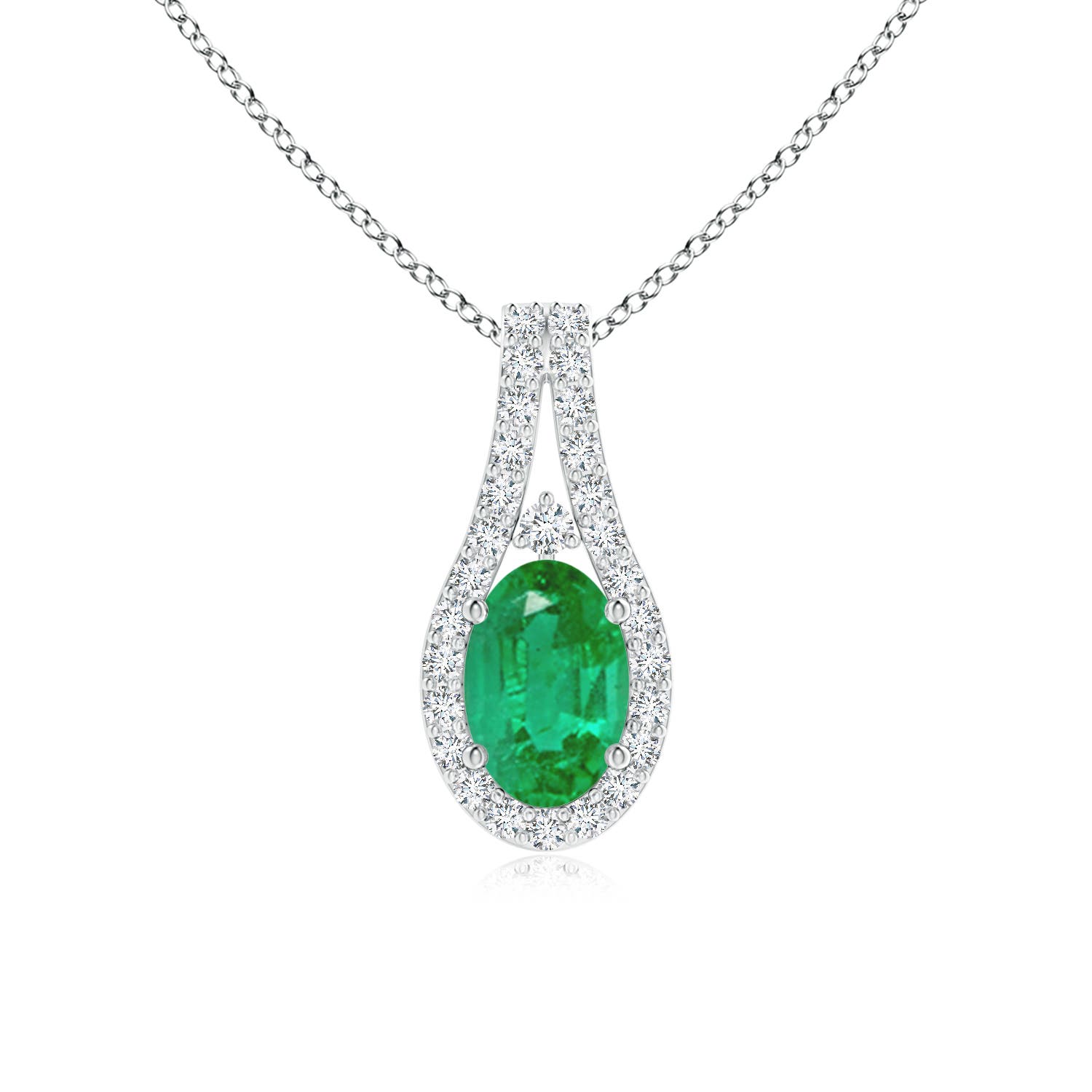 AA - Emerald / 0.55 CT / 14 KT White Gold