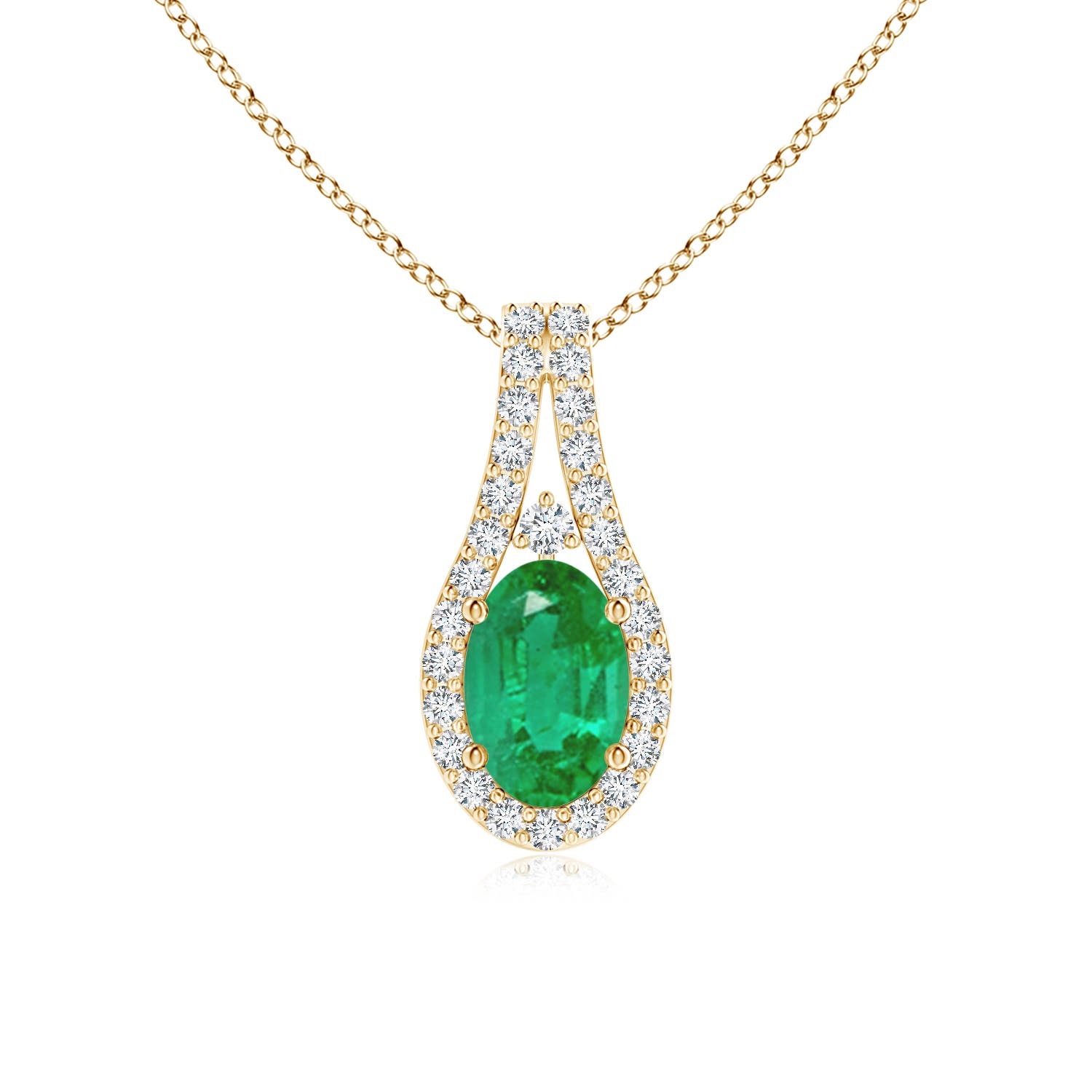 AA - Emerald / 0.55 CT / 14 KT Yellow Gold