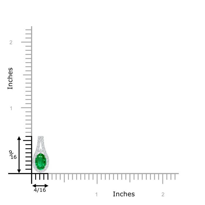 AAA - Emerald / 0.55 CT / 14 KT White Gold