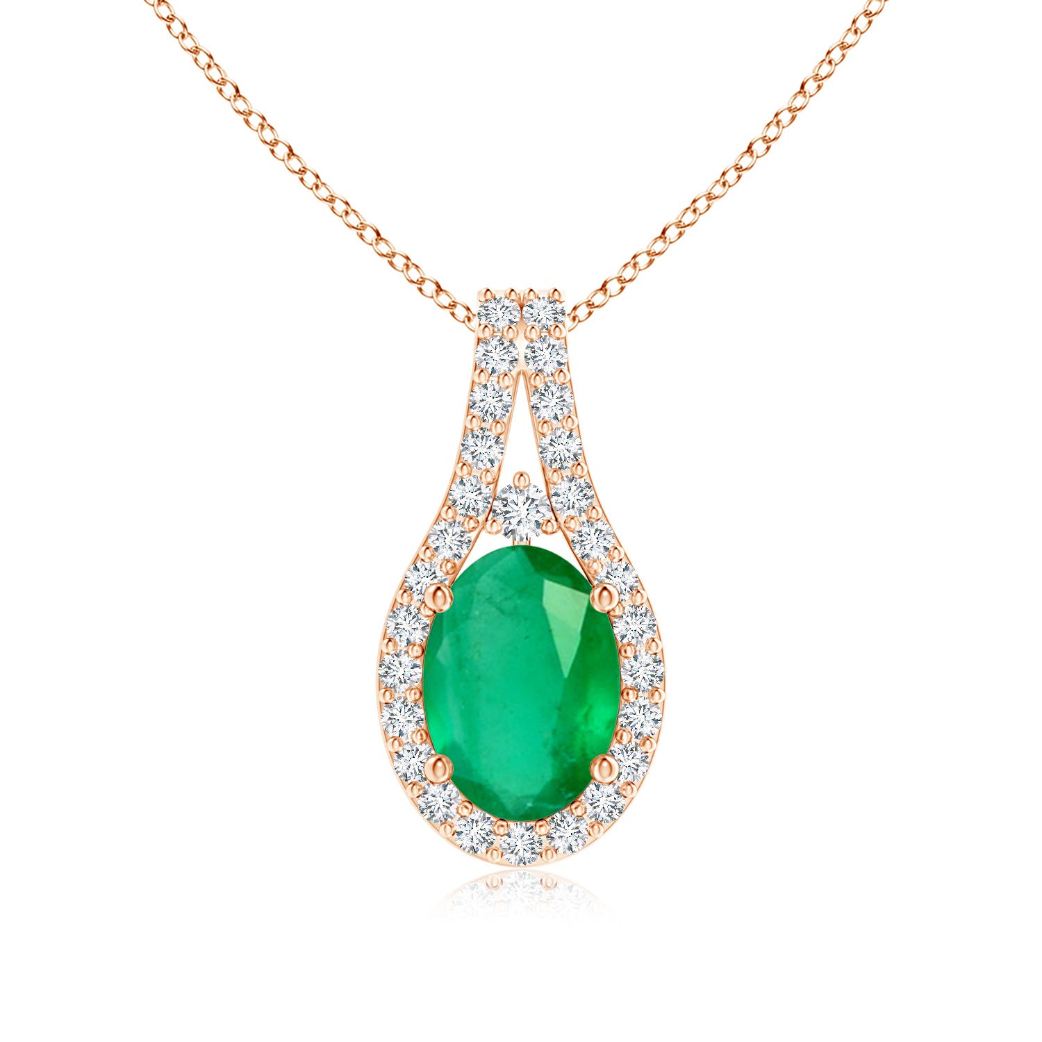 A - Emerald / 0.84 CT / 14 KT Rose Gold