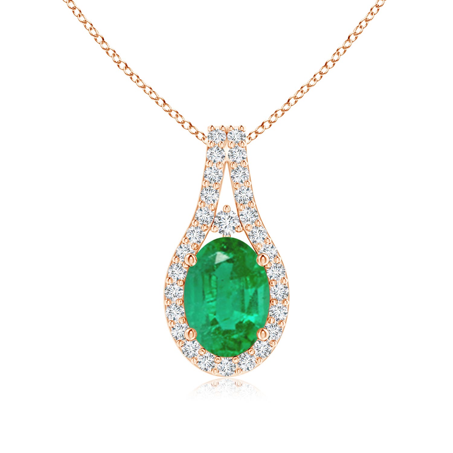 AA - Emerald / 0.84 CT / 14 KT Rose Gold