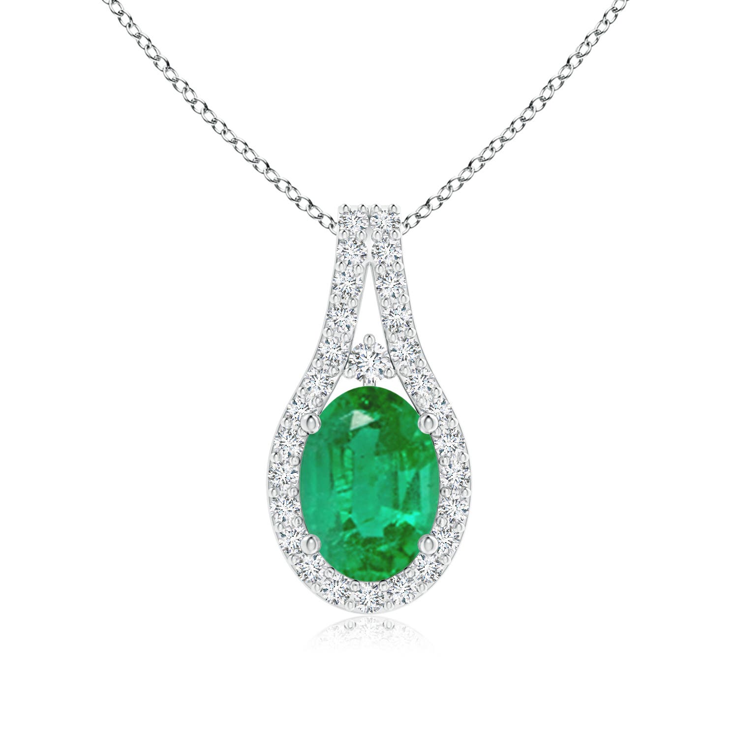 AA - Emerald / 0.84 CT / 14 KT White Gold