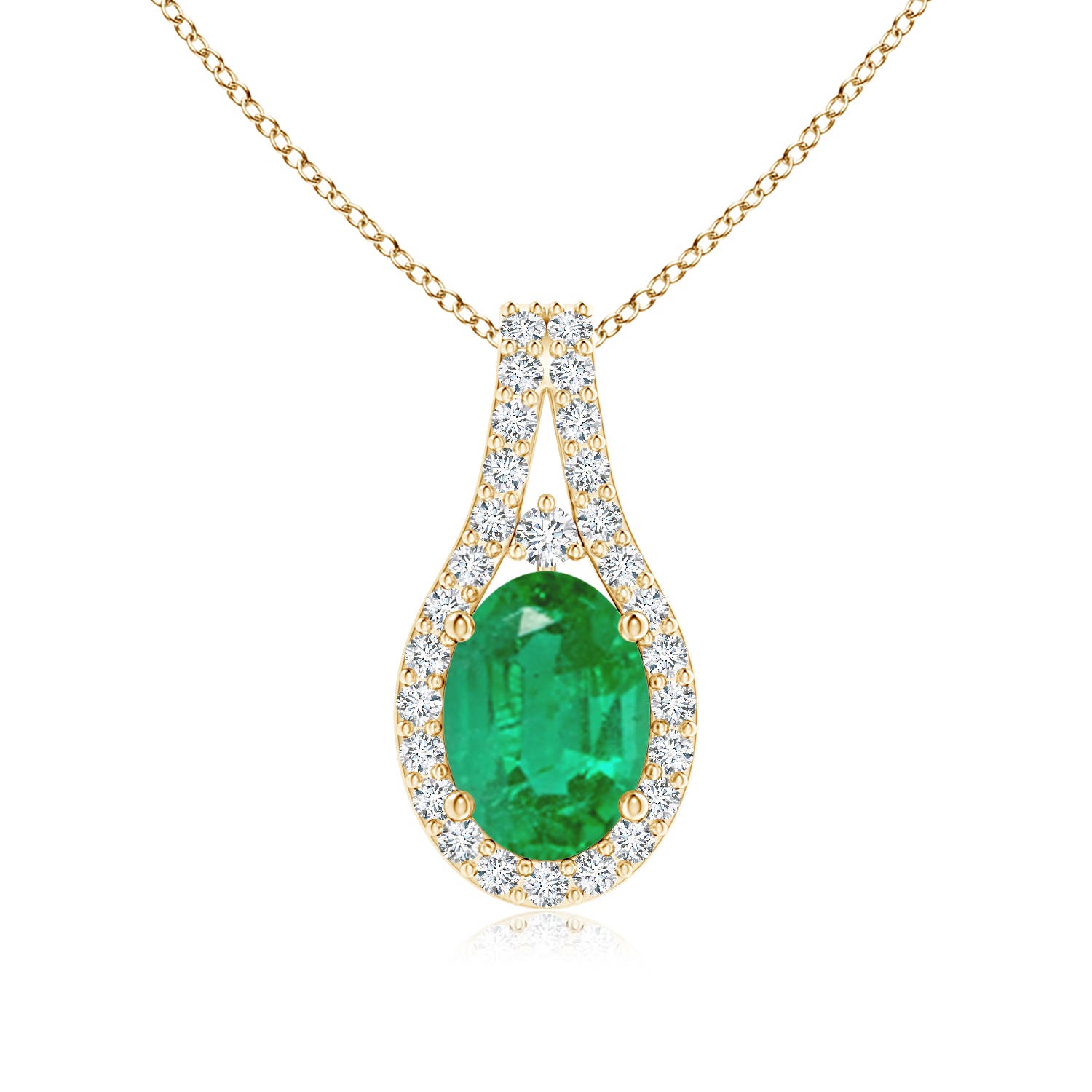 AA - Emerald / 0.84 CT / 14 KT Yellow Gold