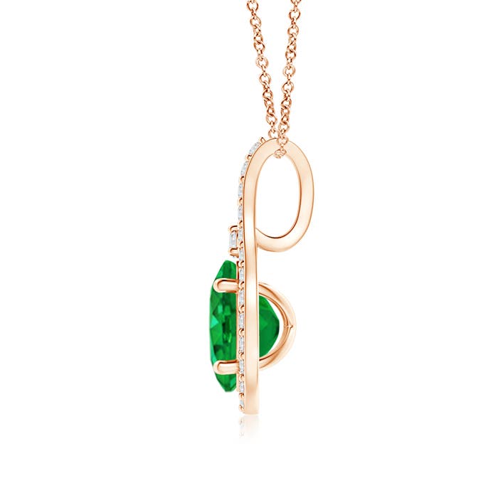 AAA - Emerald / 0.84 CT / 14 KT Rose Gold