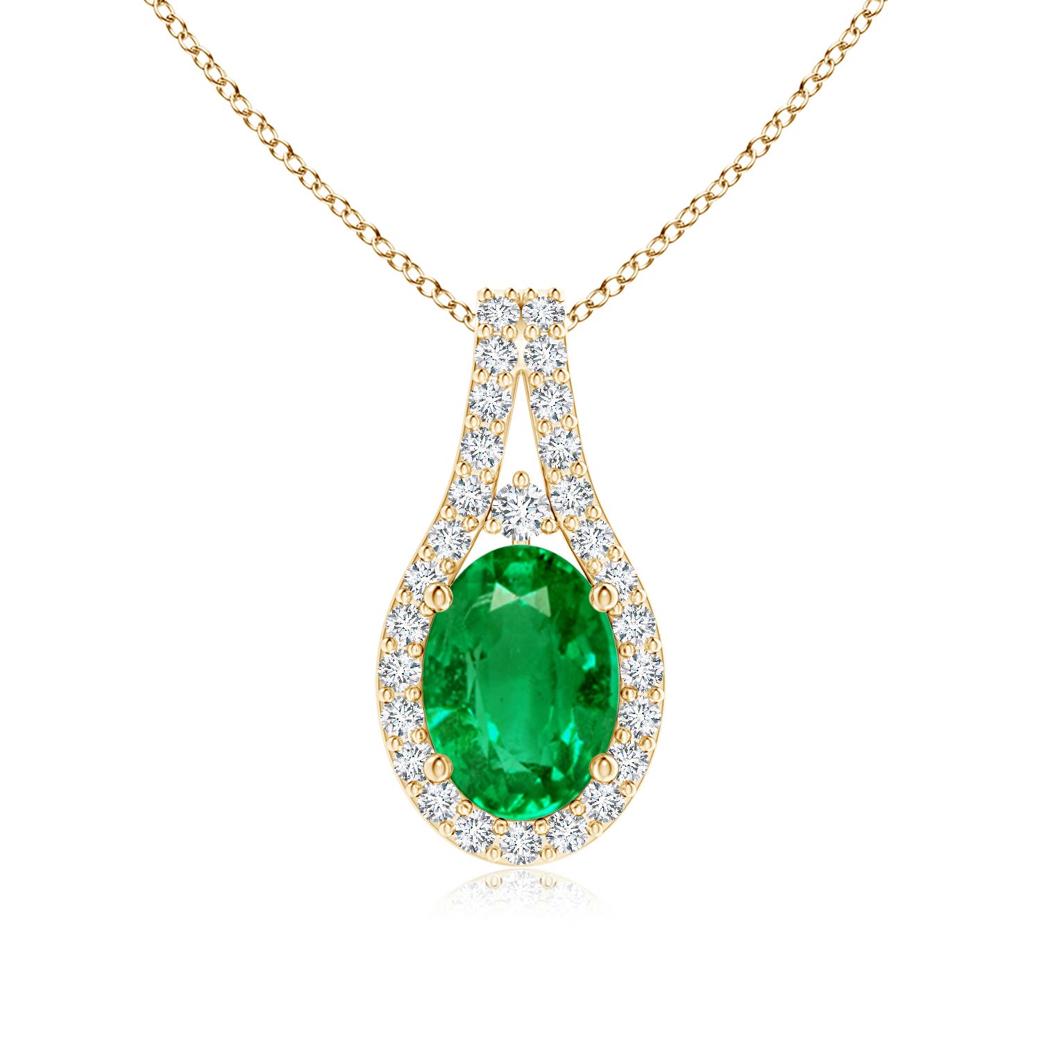 AAA - Emerald / 0.84 CT / 14 KT Yellow Gold