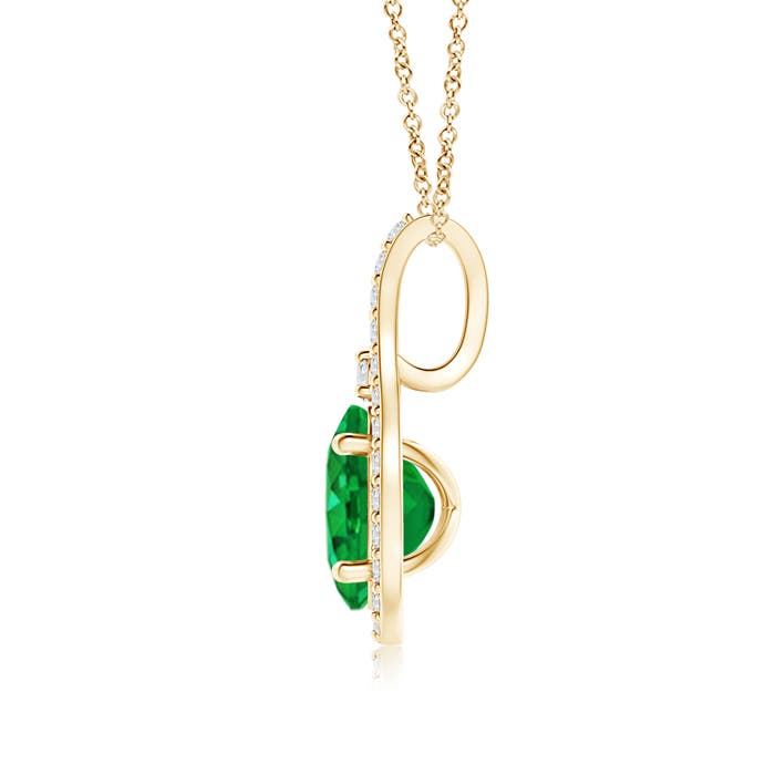 AAA - Emerald / 0.84 CT / 14 KT Yellow Gold