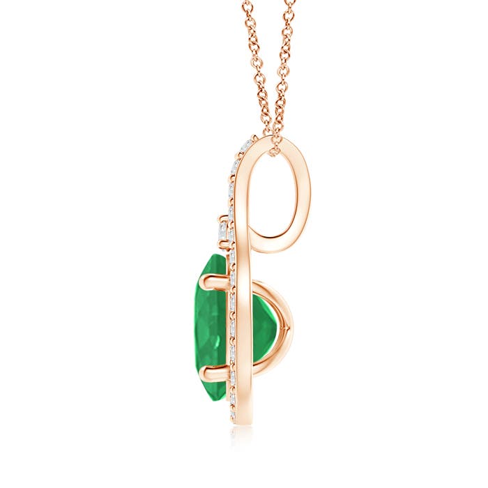 A - Emerald / 1.34 CT / 14 KT Rose Gold