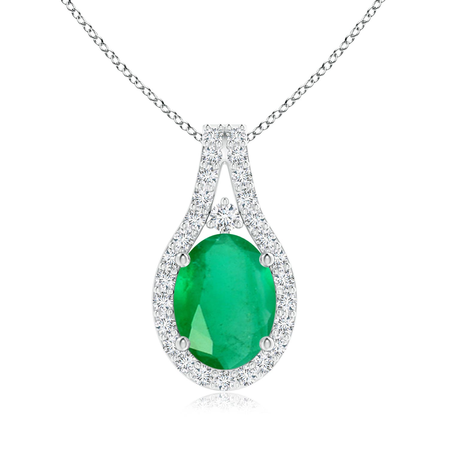 A - Emerald / 1.34 CT / 14 KT White Gold