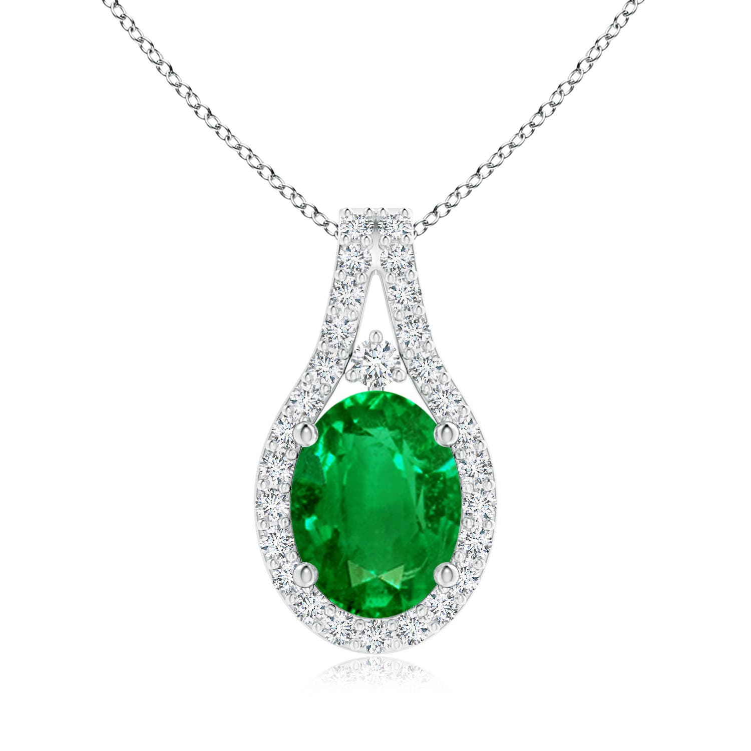 AAAA - Emerald / 1.34 CT / 14 KT White Gold