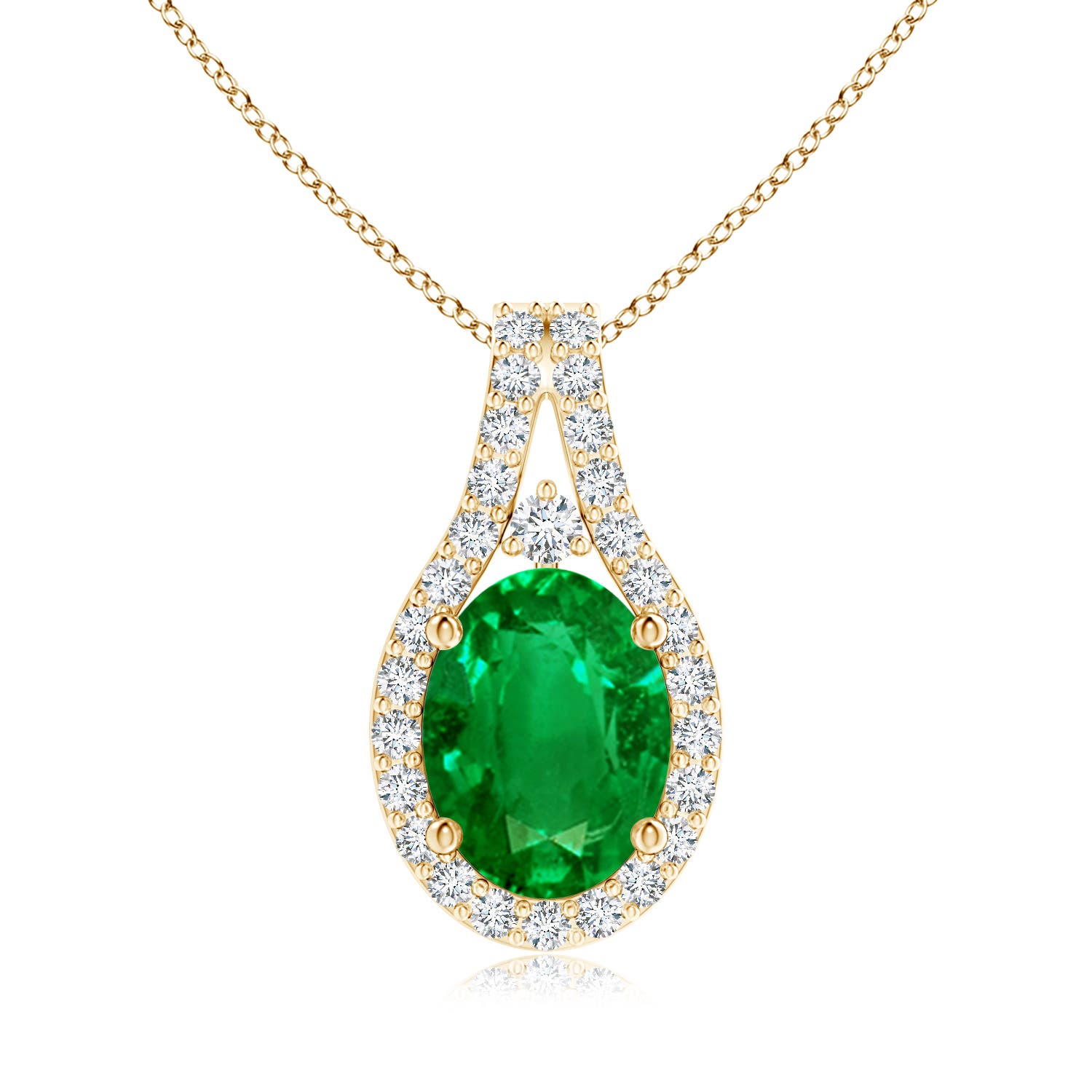 AAAA - Emerald / 1.34 CT / 14 KT Yellow Gold