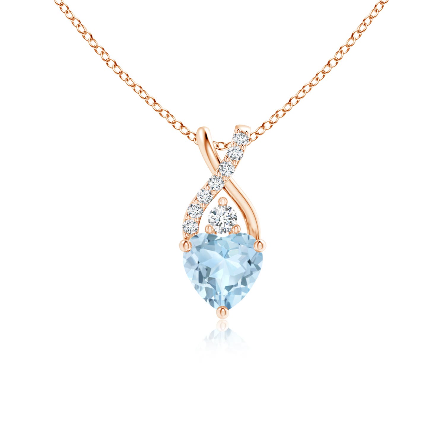 AA - Aquamarine / 0.41 CT / 14 KT Rose Gold