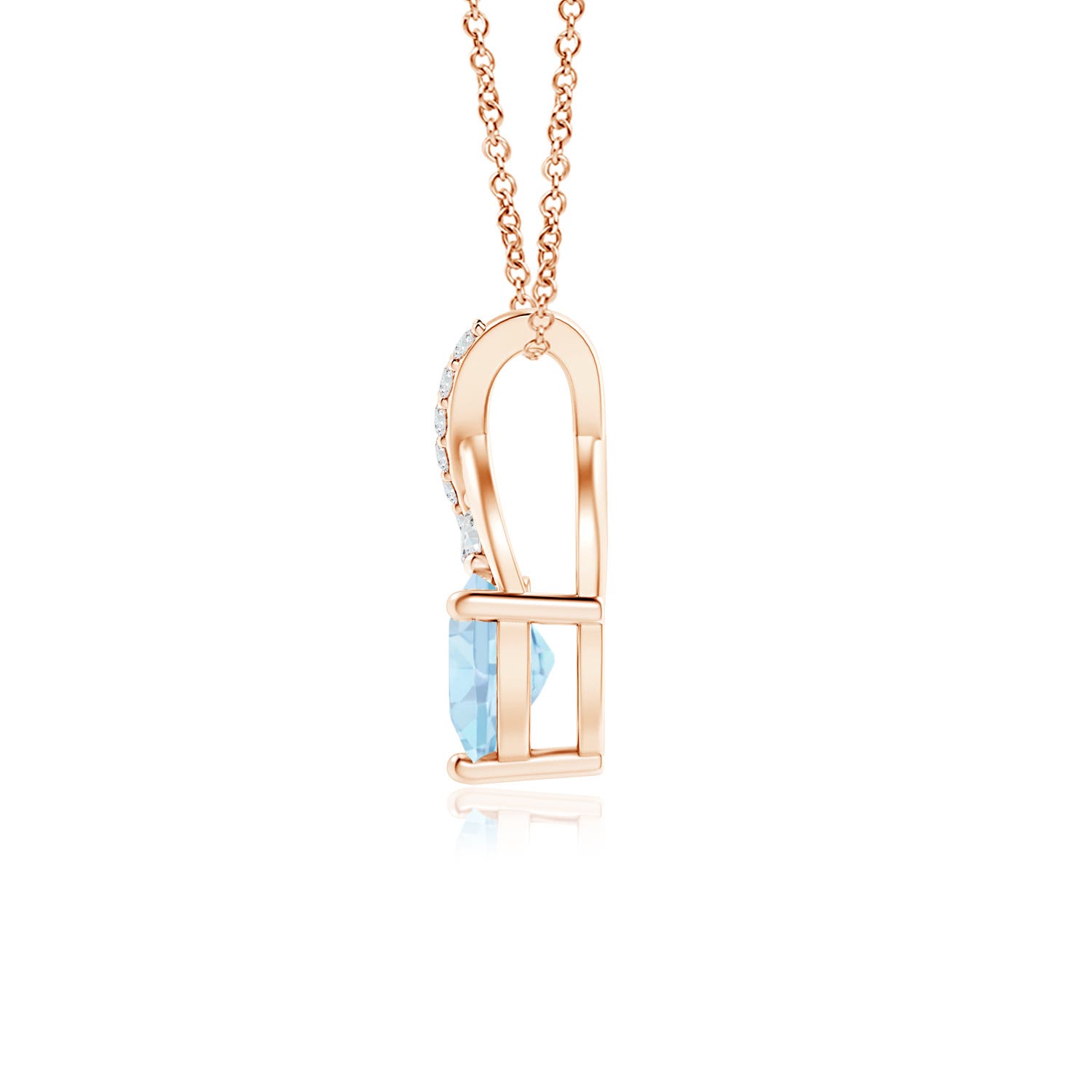 AA - Aquamarine / 0.41 CT / 14 KT Rose Gold