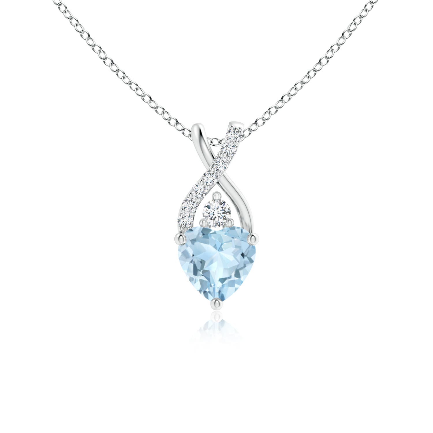 AA - Aquamarine / 0.41 CT / 14 KT White Gold