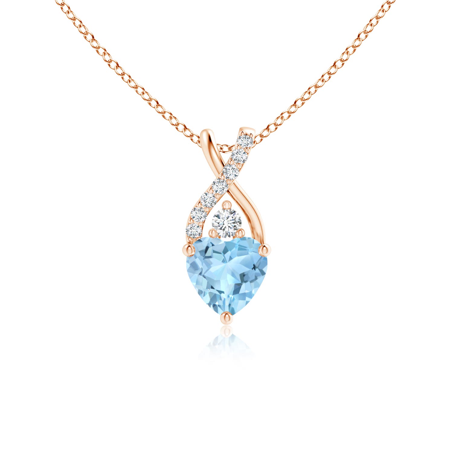 AAA - Aquamarine / 0.41 CT / 14 KT Rose Gold