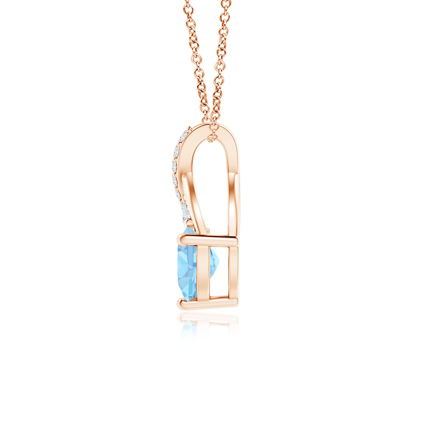 AAA - Aquamarine / 0.41 CT / 14 KT Rose Gold