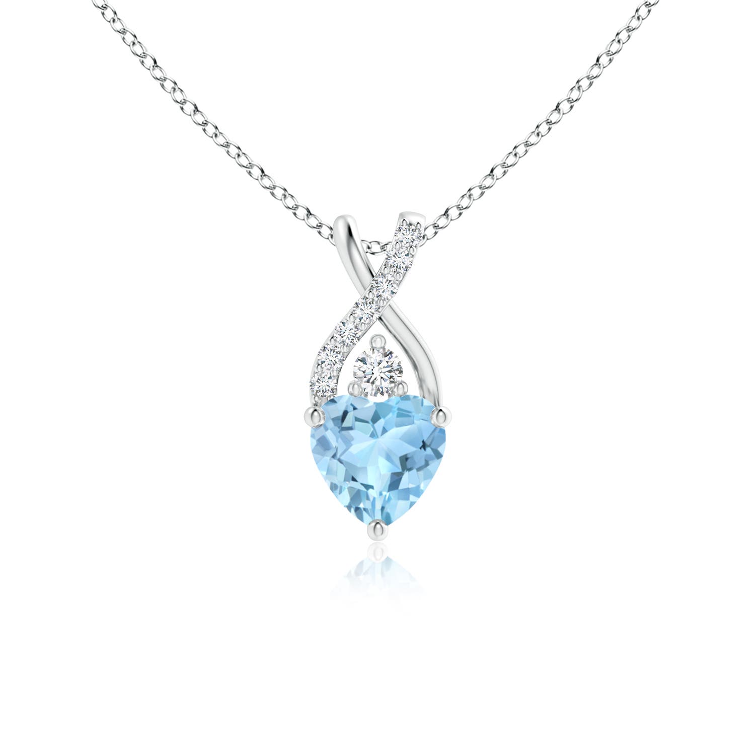 AAA - Aquamarine / 0.41 CT / 14 KT White Gold