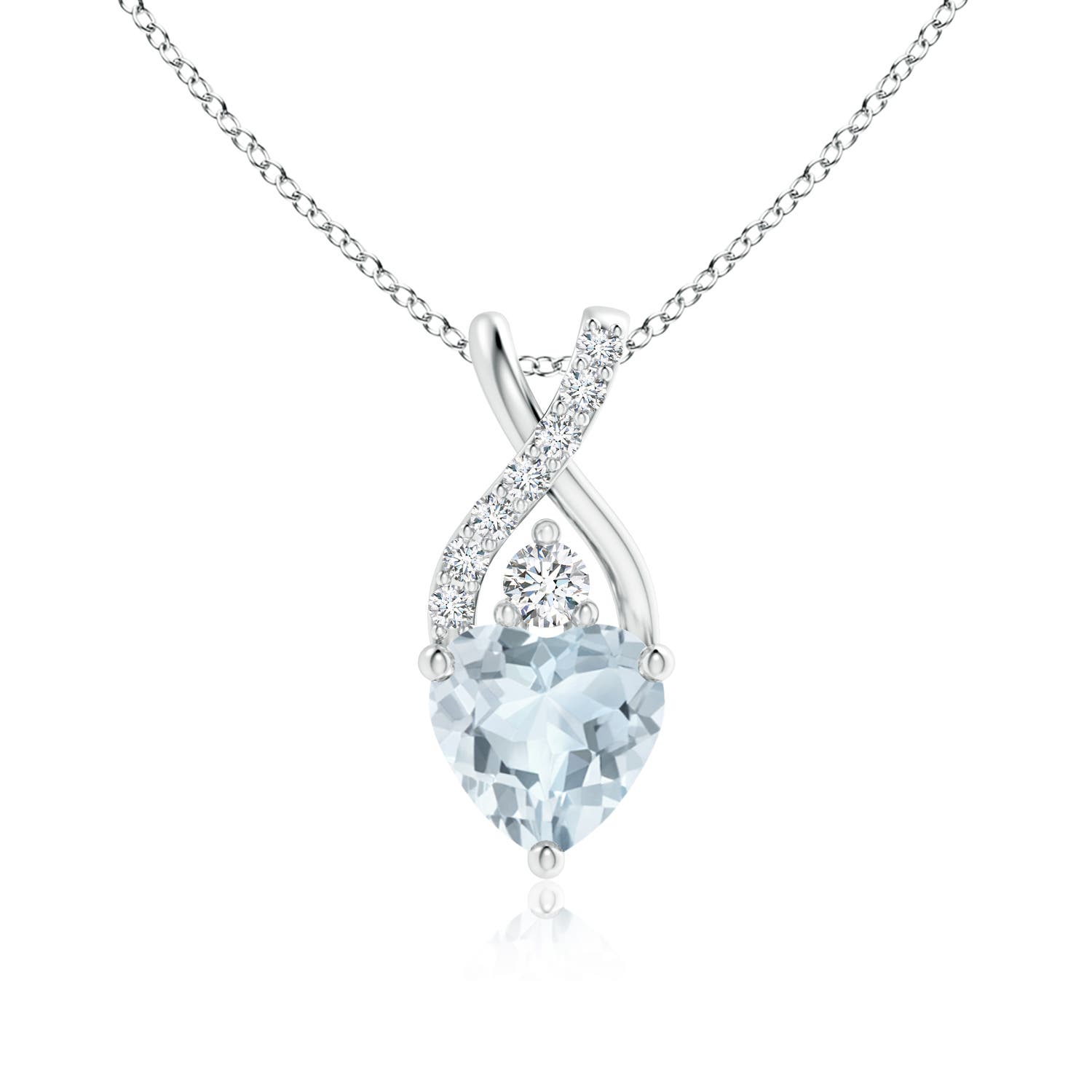 A - Aquamarine / 0.8 CT / 14 KT White Gold