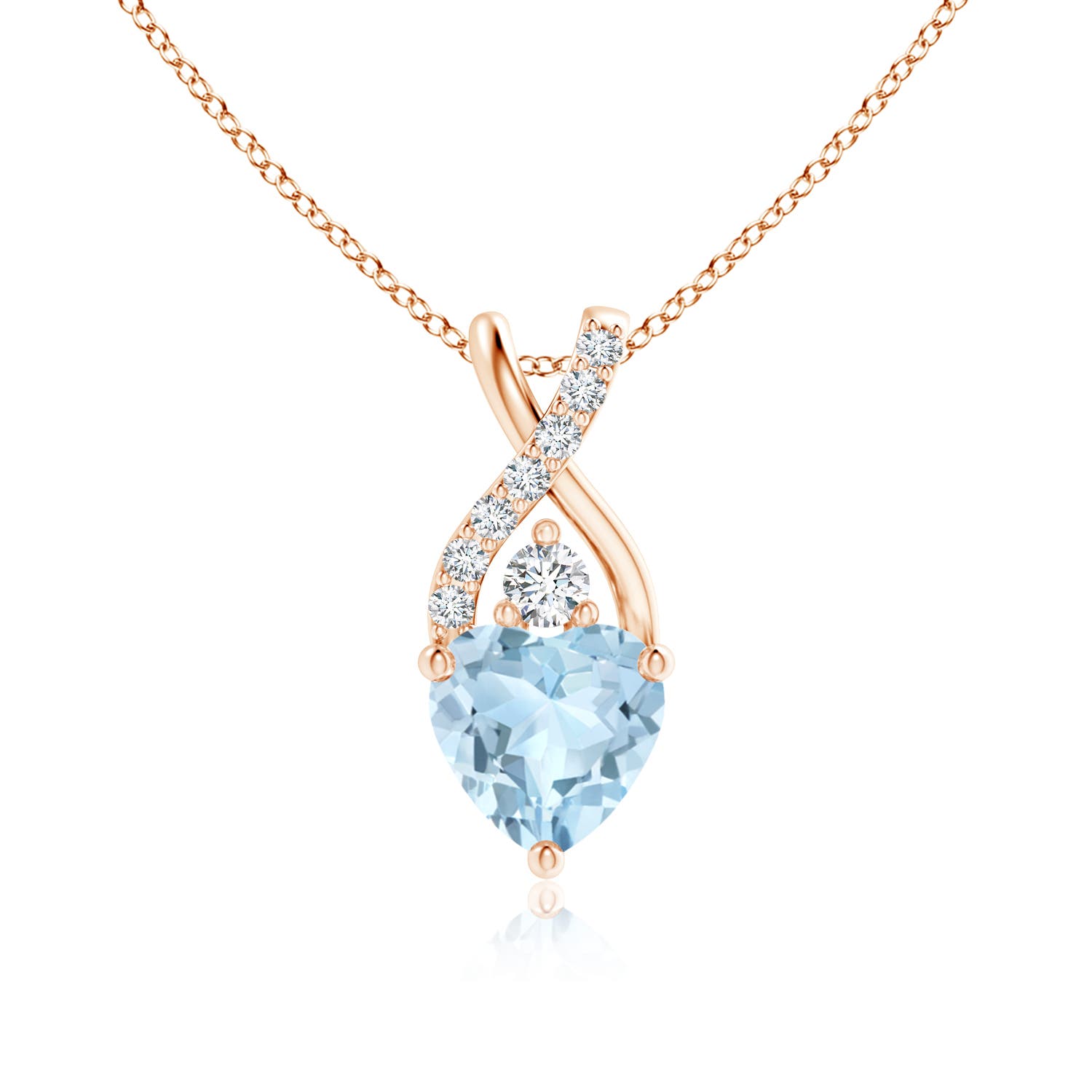 AA - Aquamarine / 0.8 CT / 14 KT Rose Gold