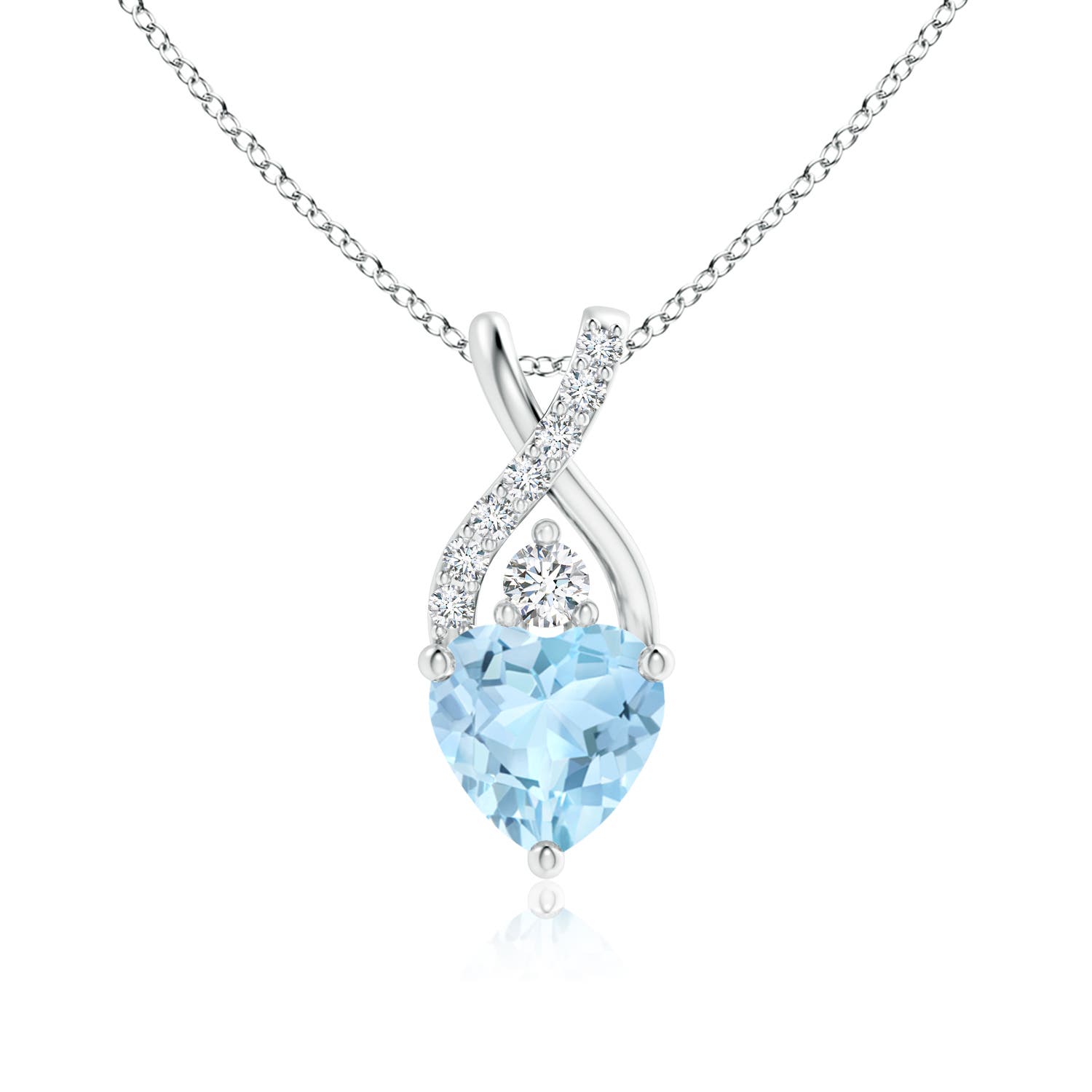 AAA - Aquamarine / 0.8 CT / 14 KT White Gold