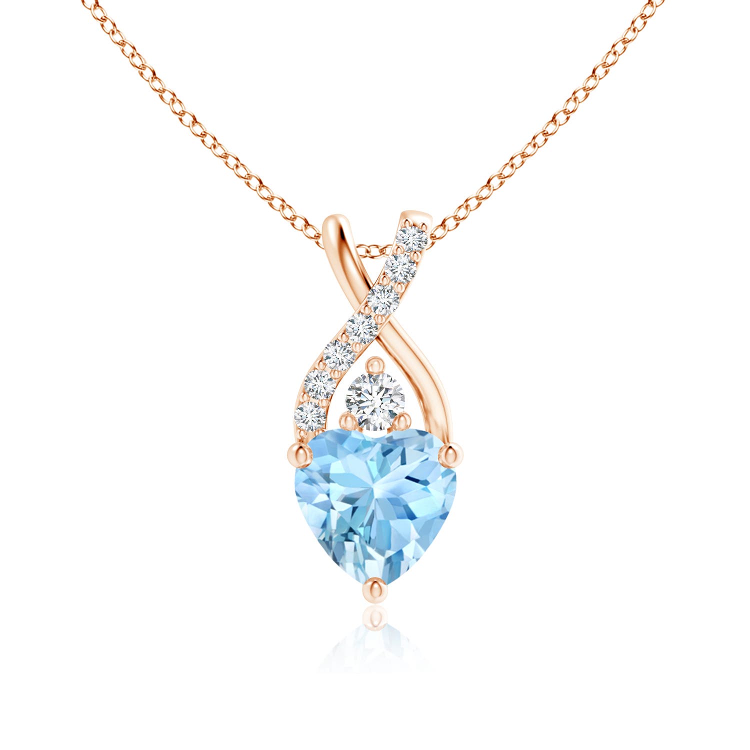 AAAA - Aquamarine / 0.8 CT / 14 KT Rose Gold