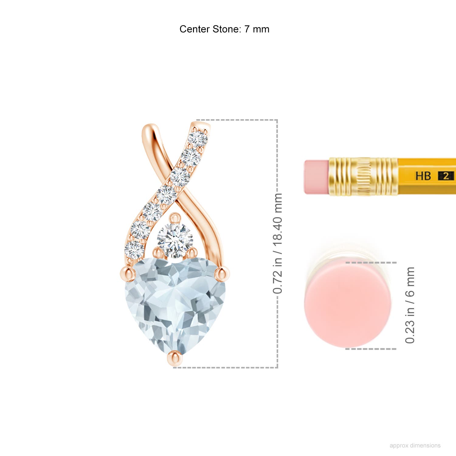 A - Aquamarine / 1.05 CT / 14 KT Rose Gold