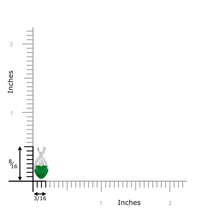 A - Emerald / 0.46 CT / 14 KT White Gold