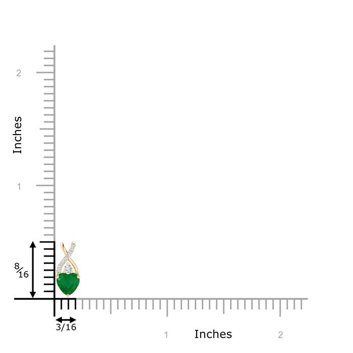 A - Emerald / 0.46 CT / 14 KT Yellow Gold