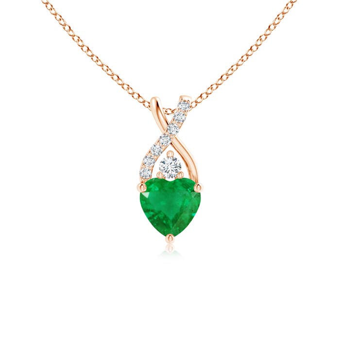 AA - Emerald / 0.46 CT / 14 KT Rose Gold