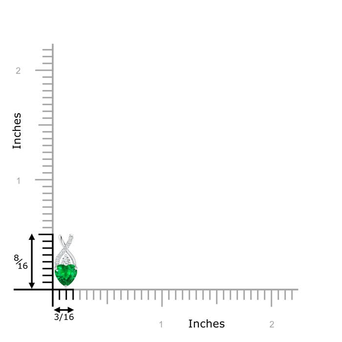 AAA - Emerald / 0.46 CT / 14 KT White Gold