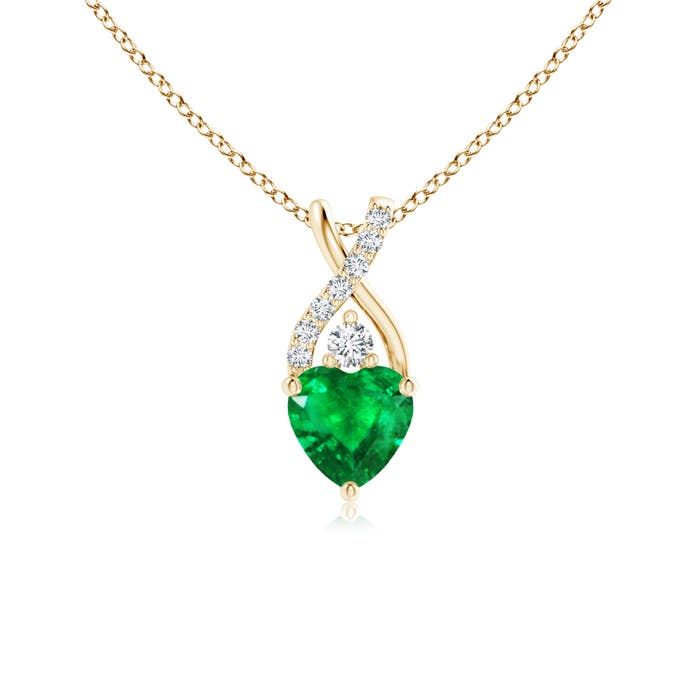 AAA - Emerald / 0.46 CT / 14 KT Yellow Gold