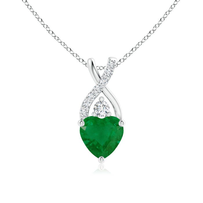A - Emerald / 0.7 CT / 14 KT White Gold