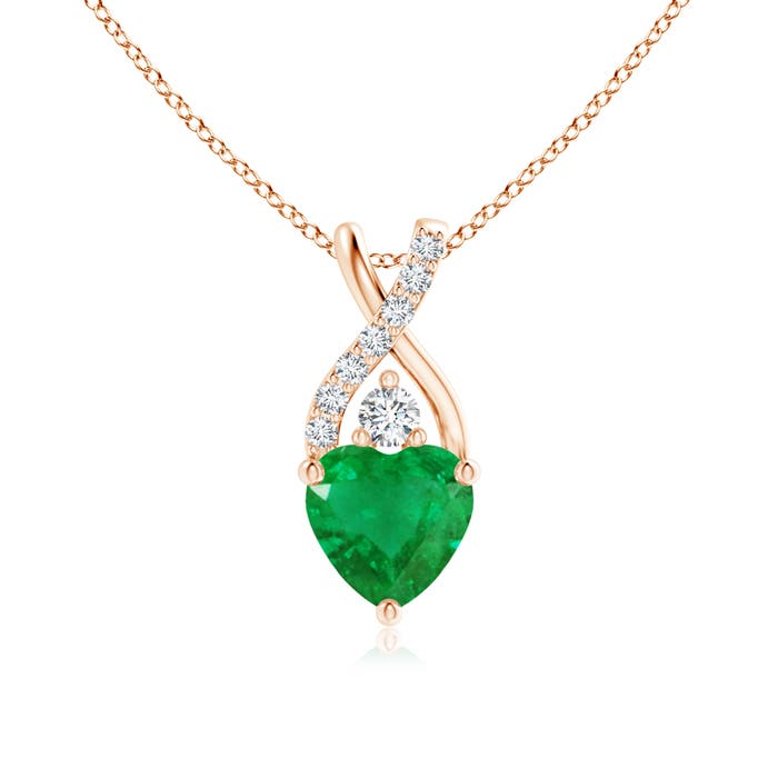 AA - Emerald / 0.7 CT / 14 KT Rose Gold