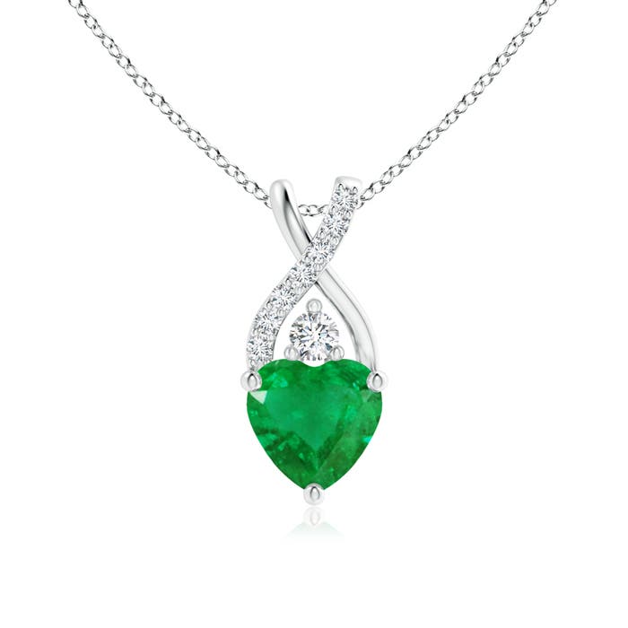 AA - Emerald / 0.7 CT / 14 KT White Gold