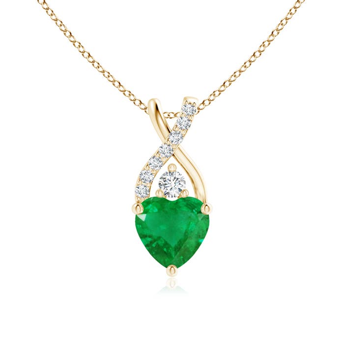 AA - Emerald / 0.7 CT / 14 KT Yellow Gold