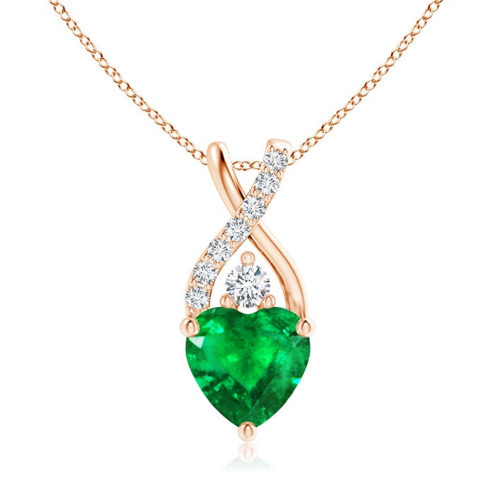 AAA - Emerald / 1.35 CT / 14 KT Rose Gold