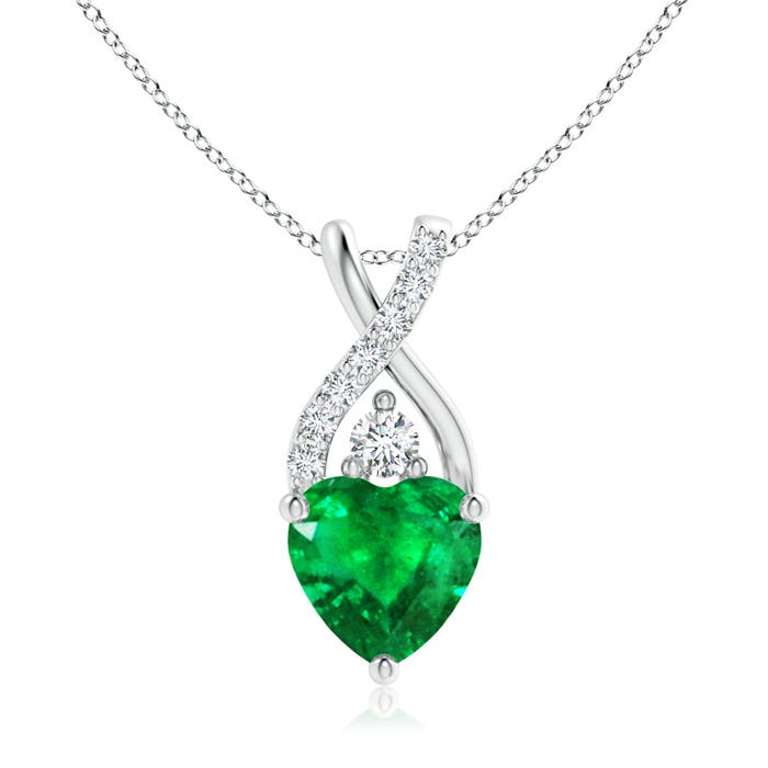 AAA - Emerald / 1.35 CT / 14 KT White Gold