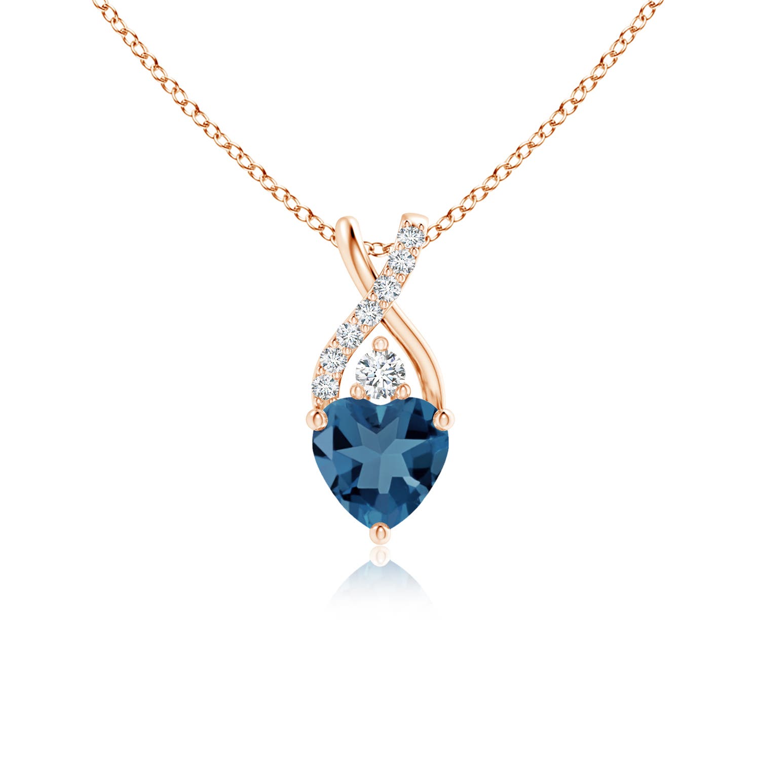 A - London Blue Topaz / 0.66 CT / 14 KT Rose Gold