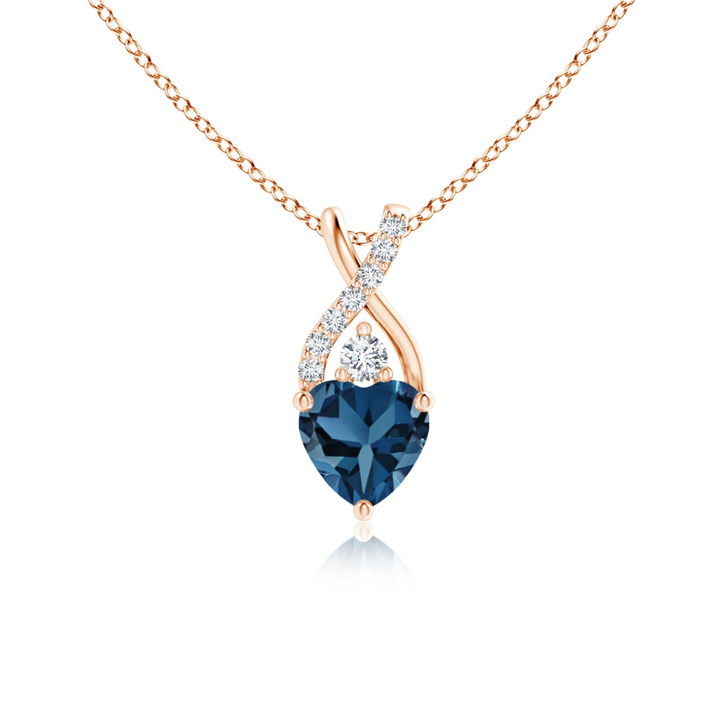 AA - London Blue Topaz / 0.66 CT / 14 KT Rose Gold