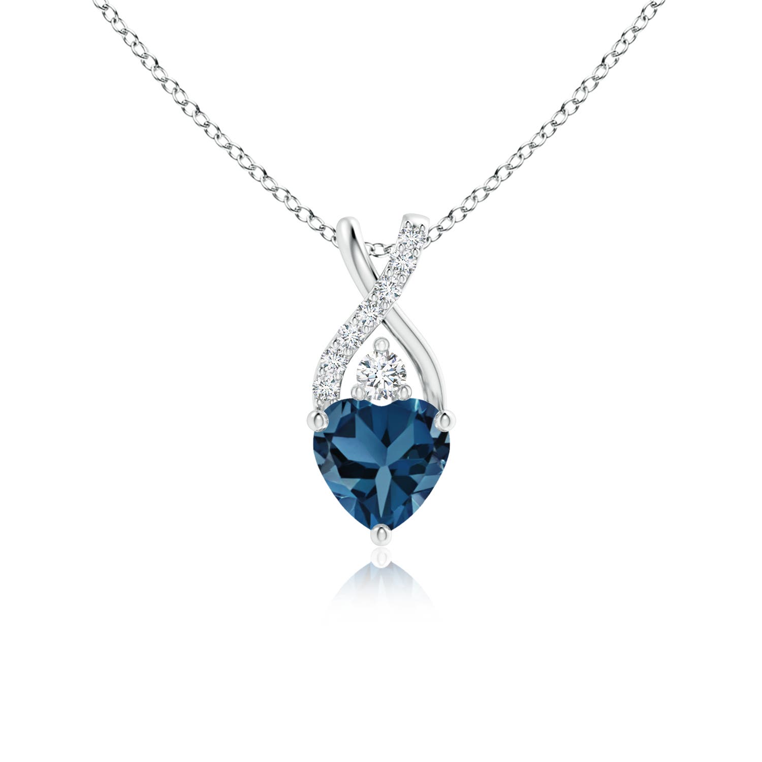 AA - London Blue Topaz / 0.66 CT / 14 KT White Gold