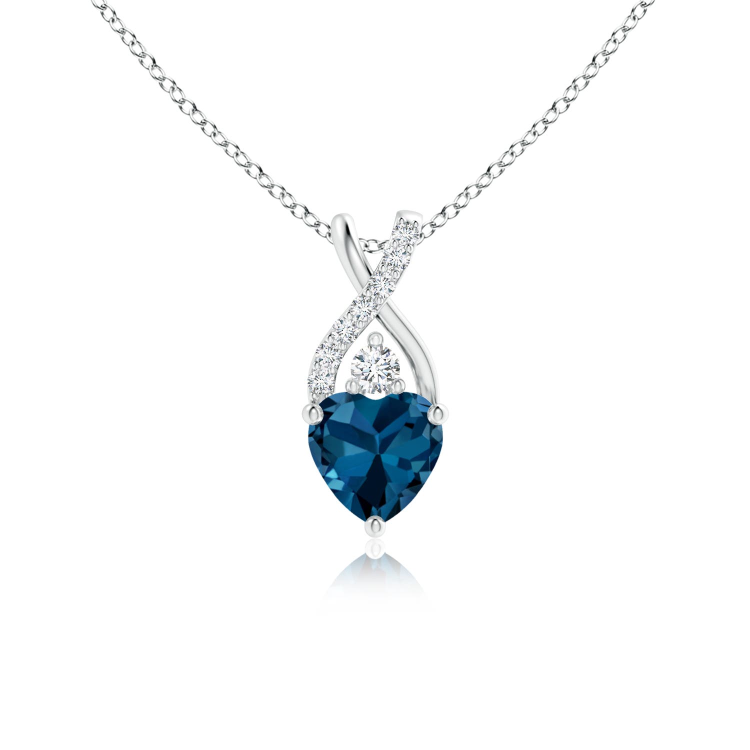 AAA - London Blue Topaz / 0.66 CT / 14 KT White Gold