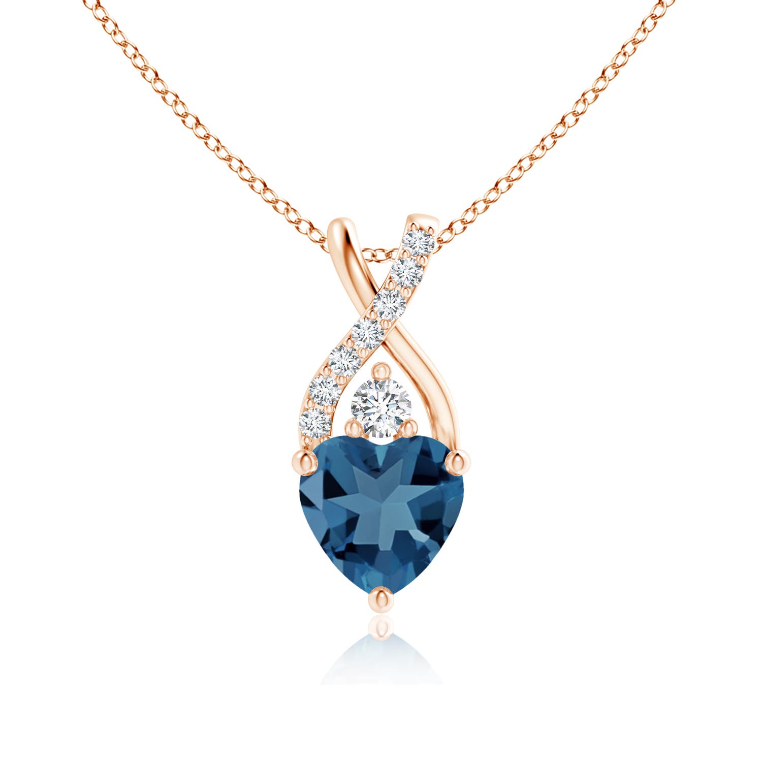 A - London Blue Topaz / 1.02 CT / 14 KT Rose Gold