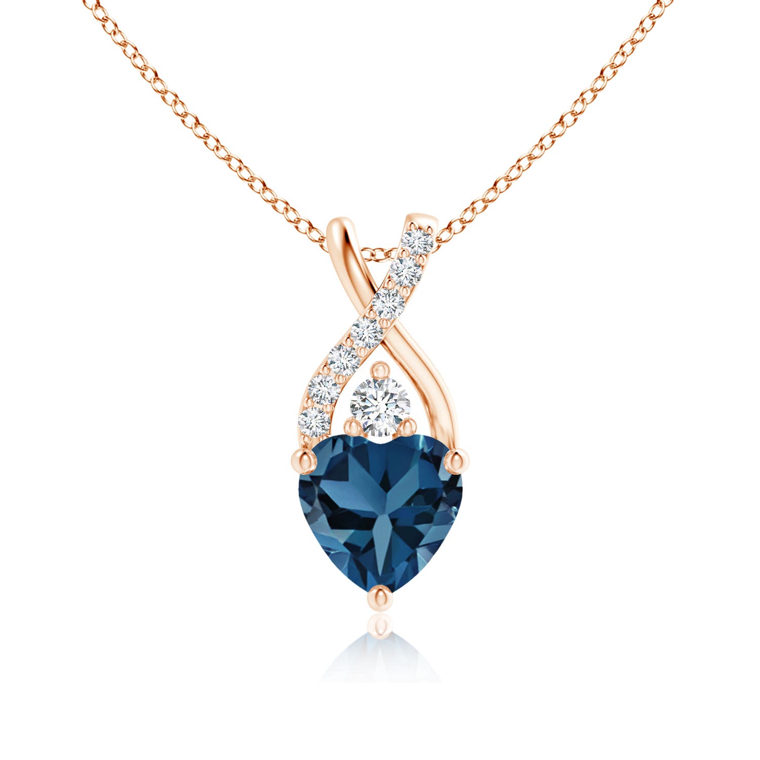 AA - London Blue Topaz / 1.02 CT / 14 KT Rose Gold