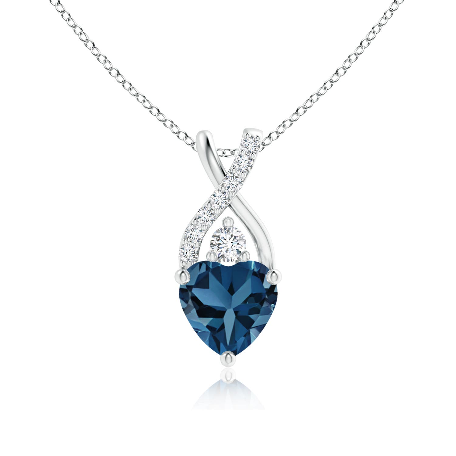 AA - London Blue Topaz / 1.02 CT / 14 KT White Gold