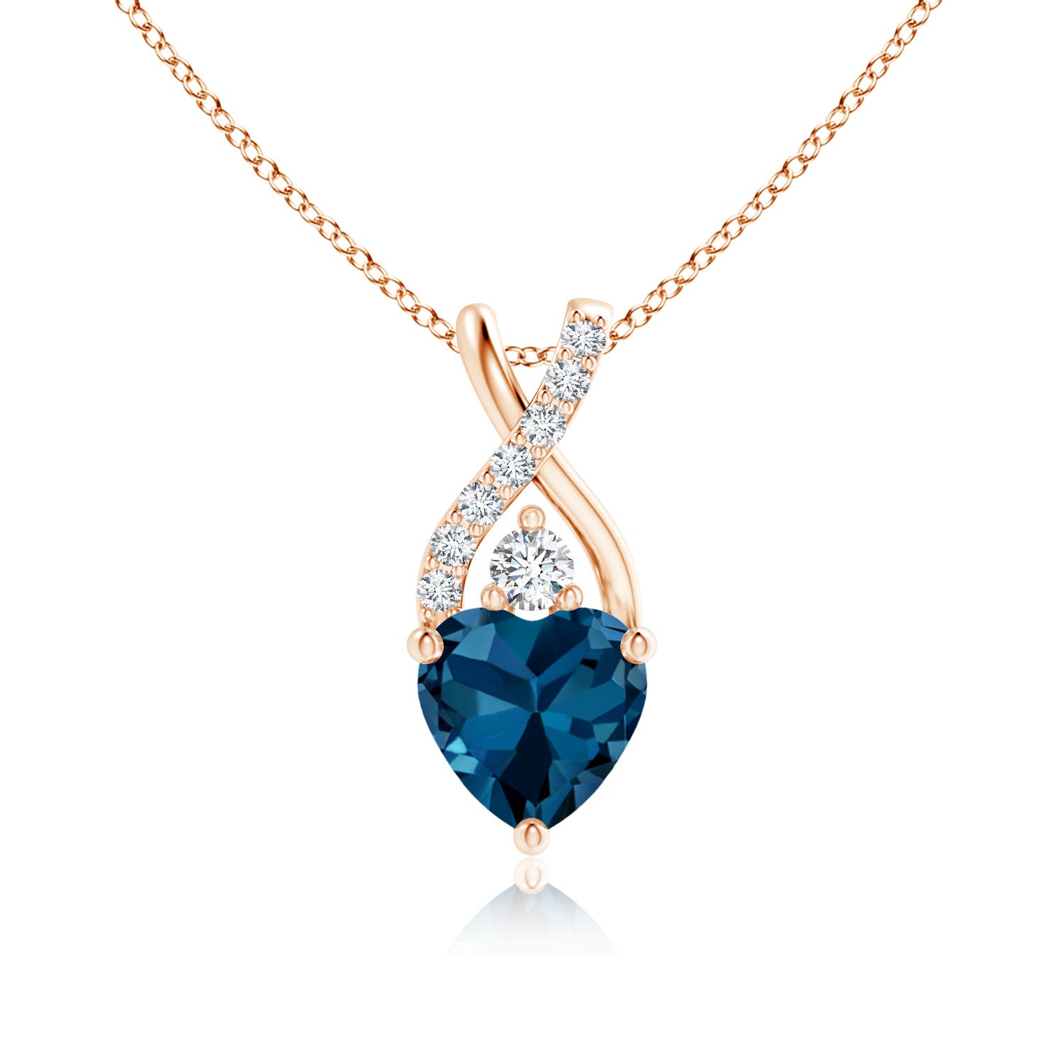 AAA - London Blue Topaz / 1.02 CT / 14 KT Rose Gold