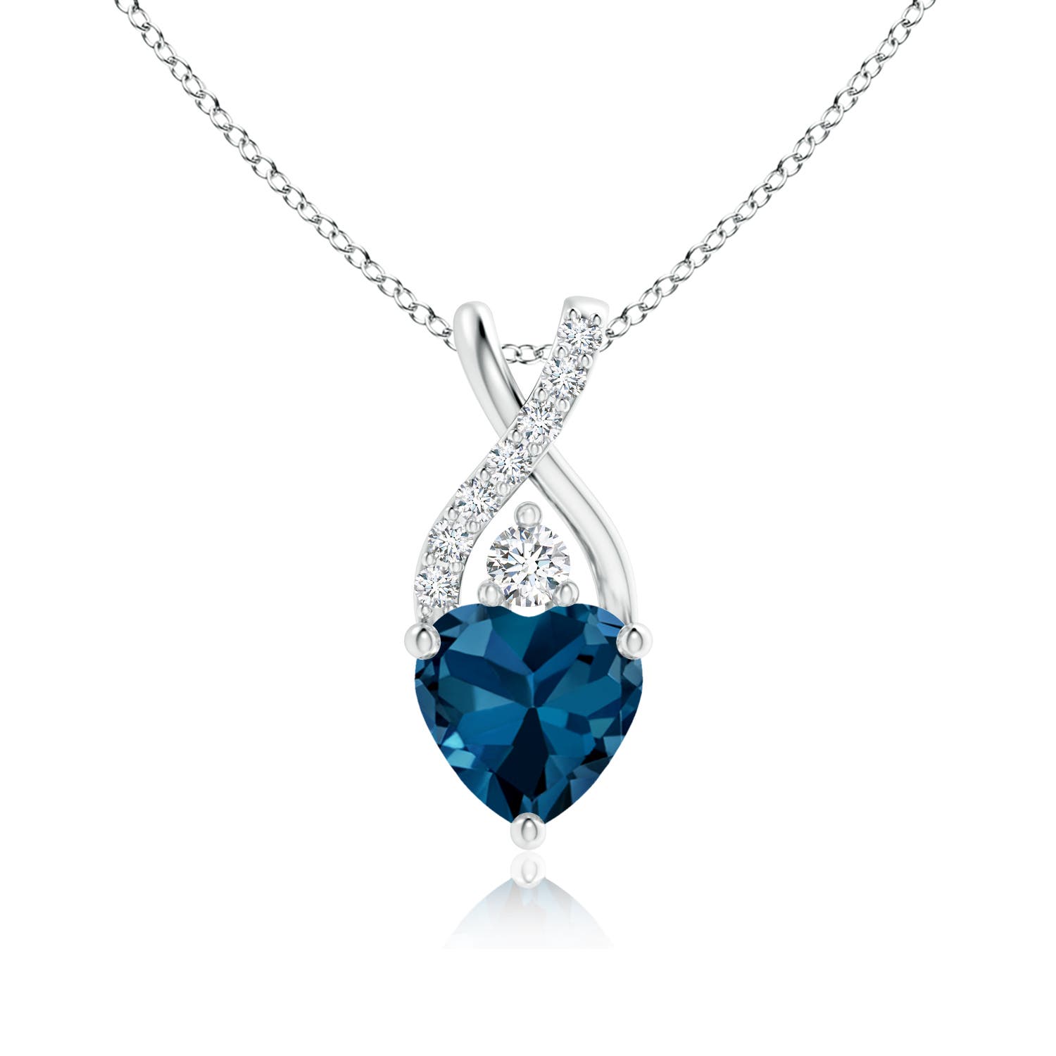 AAA - London Blue Topaz / 1.02 CT / 14 KT White Gold