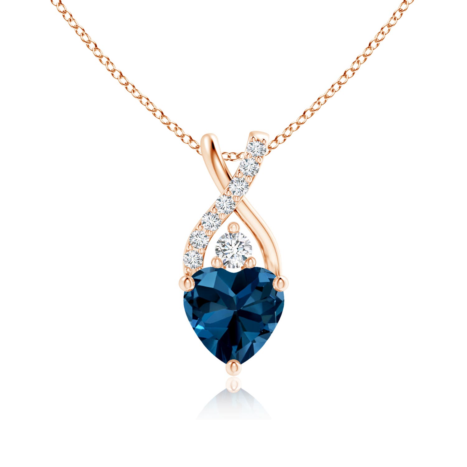 AAAA - London Blue Topaz / 1.02 CT / 14 KT Rose Gold