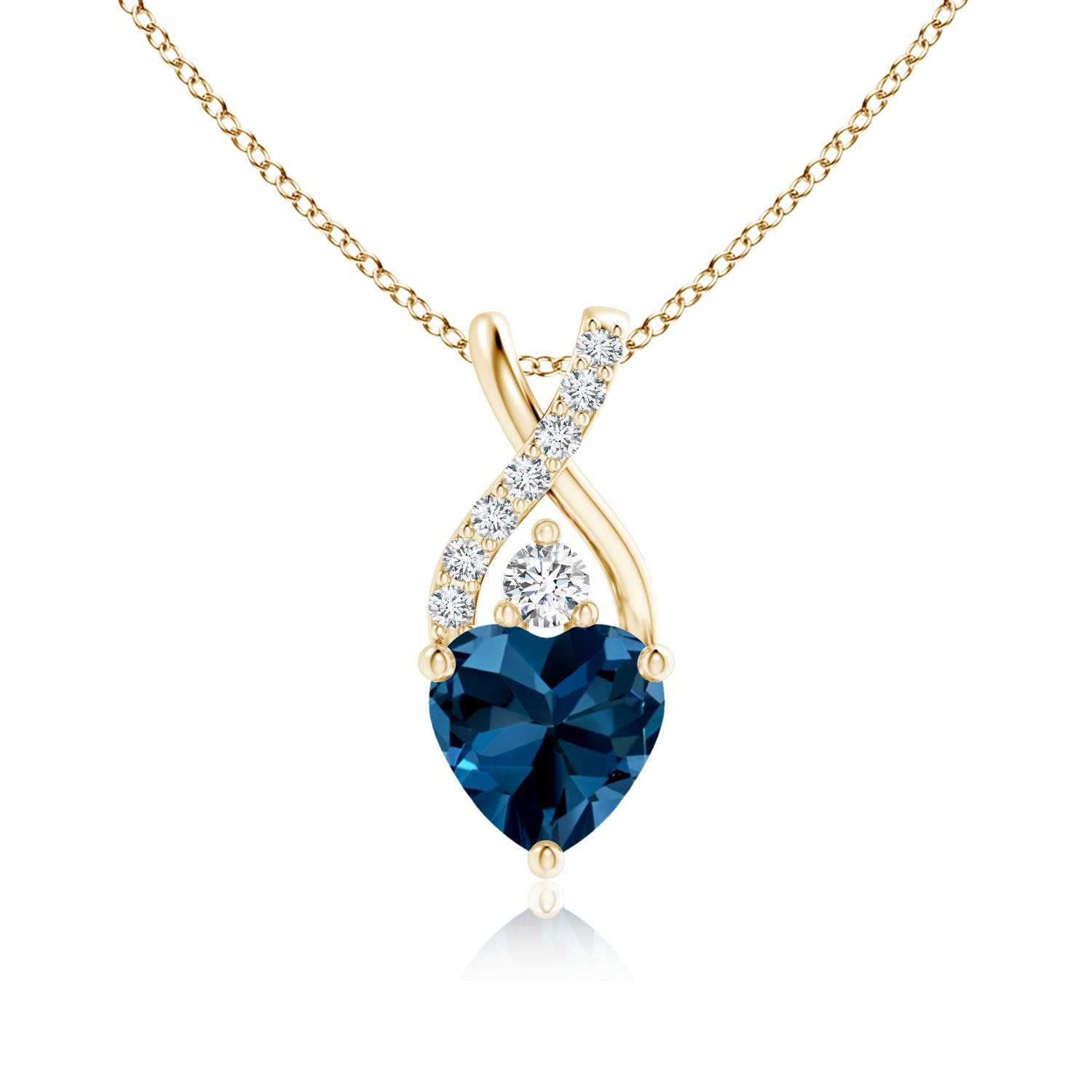 AAAA - London Blue Topaz / 1.02 CT / 14 KT Yellow Gold