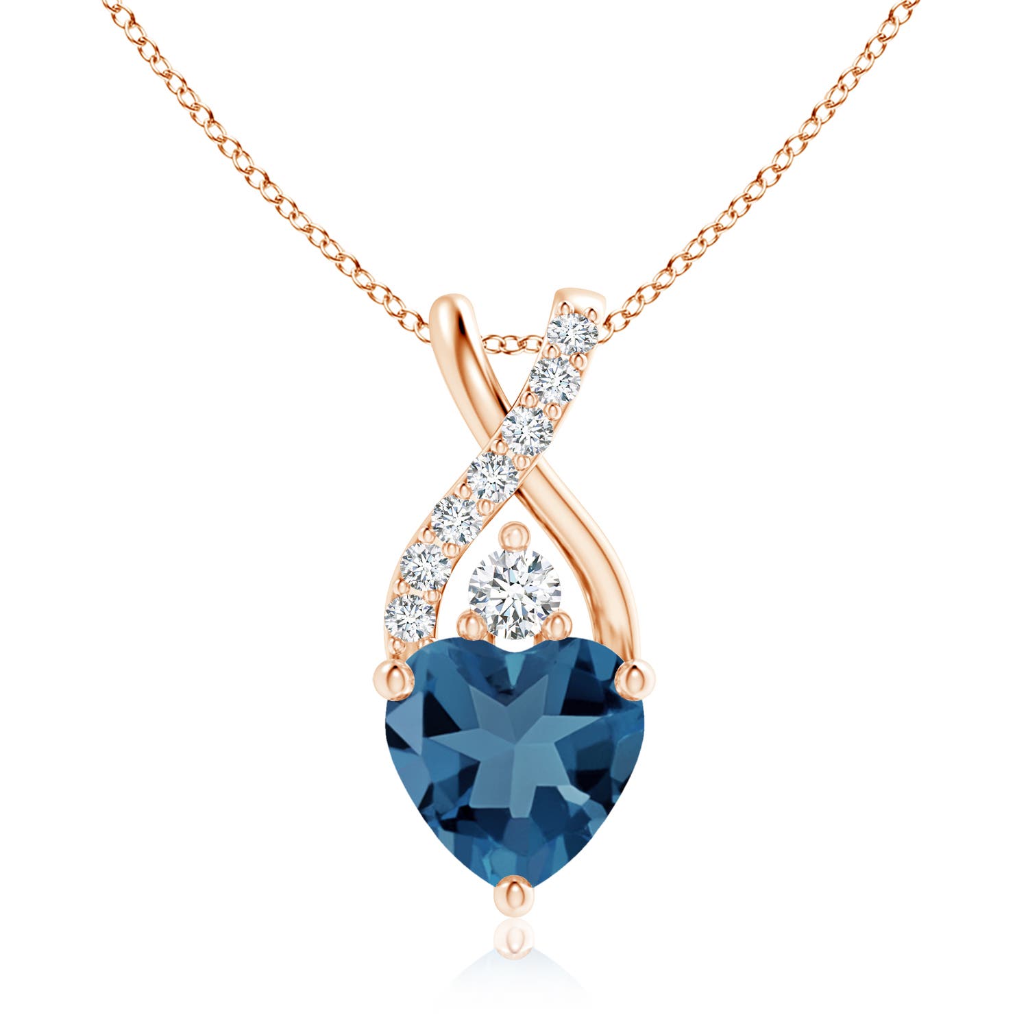 A - London Blue Topaz / 1.63 CT / 14 KT Rose Gold