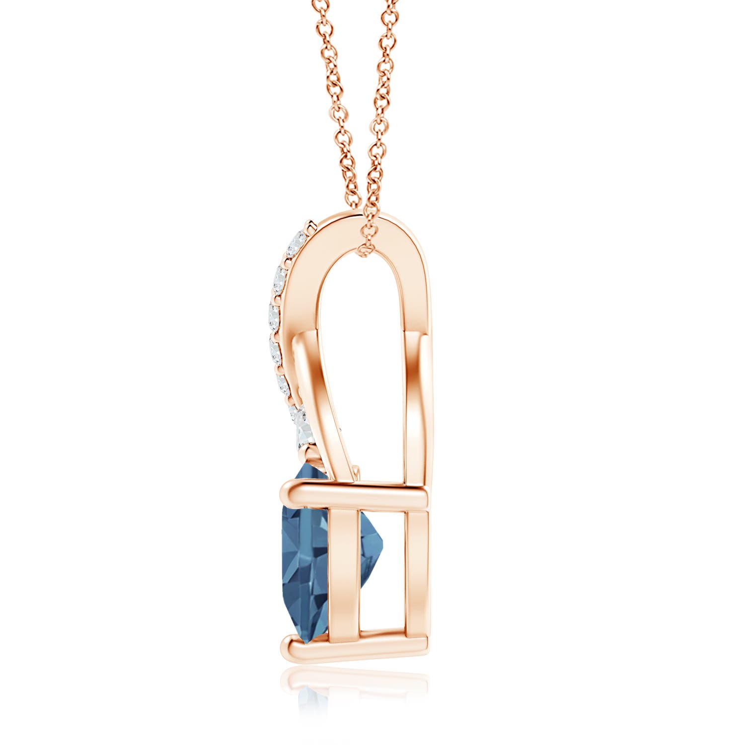 A - London Blue Topaz / 1.63 CT / 14 KT Rose Gold