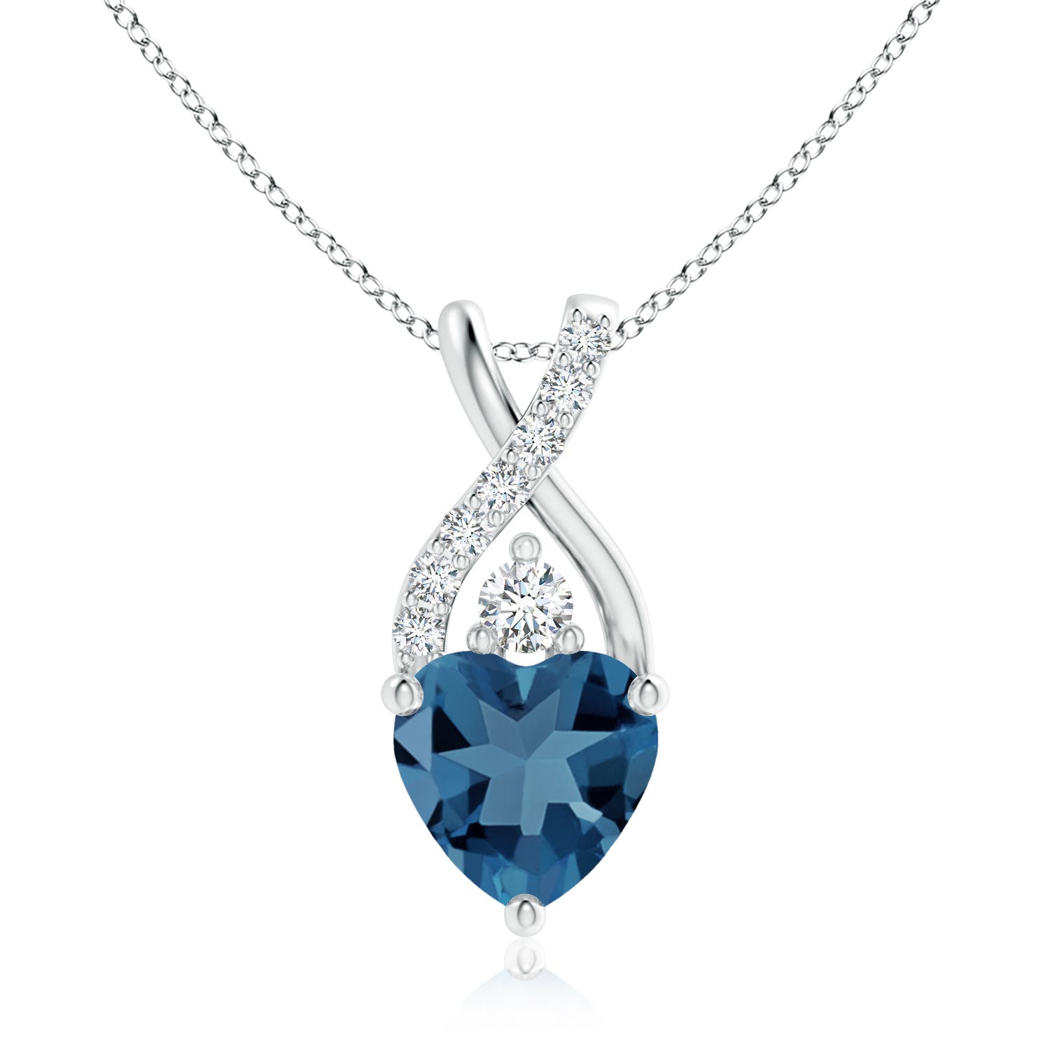 A - London Blue Topaz / 1.63 CT / 14 KT White Gold